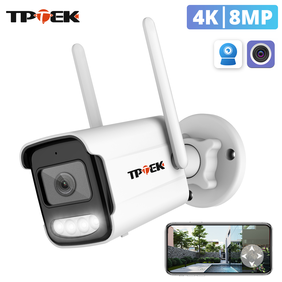 Btt Skr Mini - 8MP 4K IP-Kamera WLAN-Überwachungskamera 5MP Außen-Sicherheits-CCTV