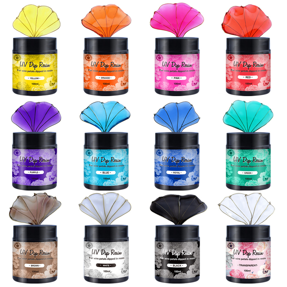 Uv Resin - 12 Farben UV-Tauchharz (speziell für Drahtformen)