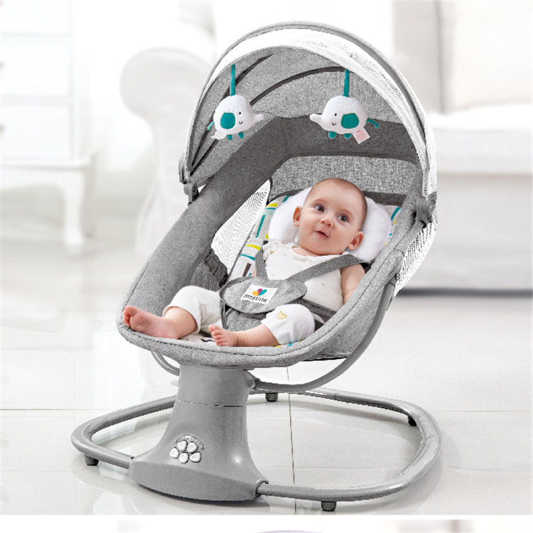Carriage Bed - Elektrische Baby-Schaukelstuhl mit Bluetooth-Musik und Fernbedienung,