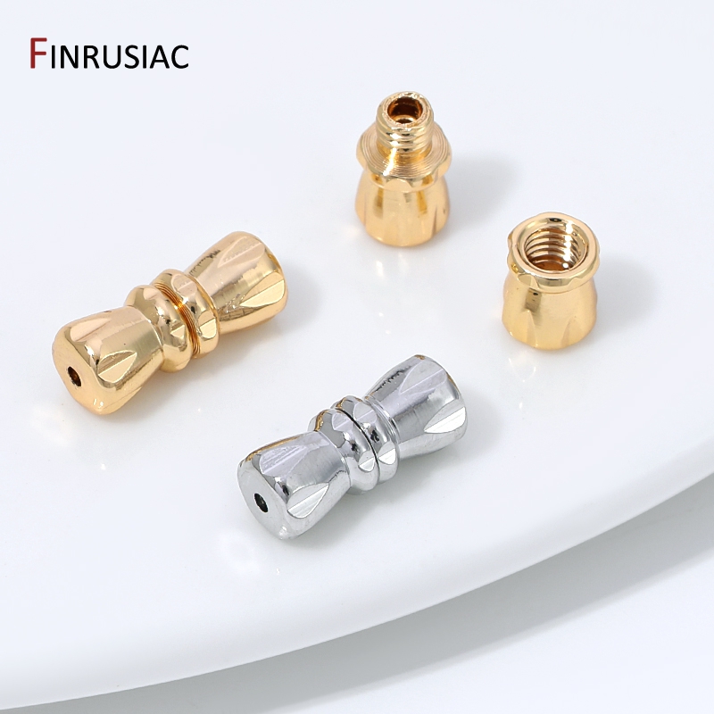 Nozzle Brass - 14K vergoldete Messing-Schraubverschlüsse, Kordelenden-Verschlussverbinder für DIY-Schmuckherstellungszubehör