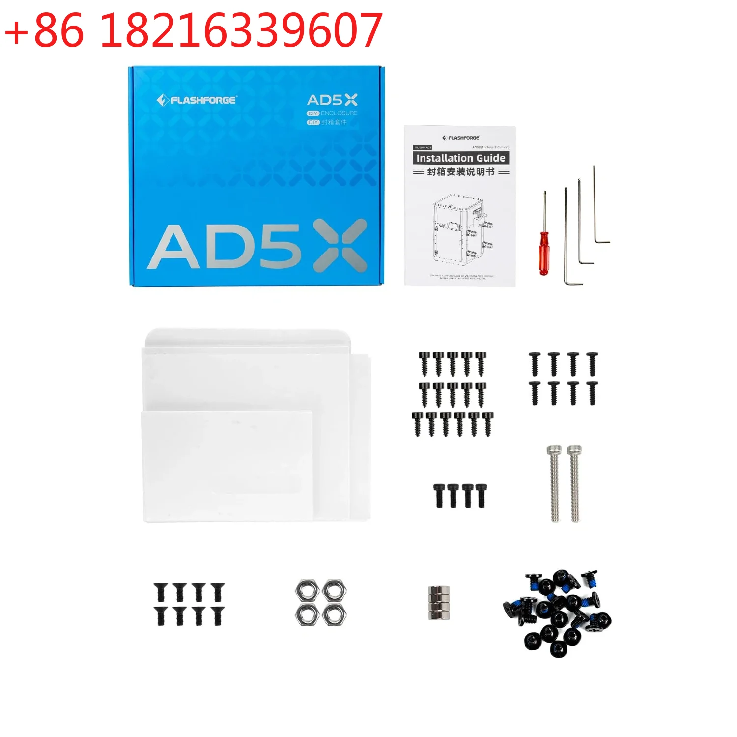Enclosure 3D Printer - Gehäuse-Set für FLASHFORGE AD5X Original Schutzabdeckung