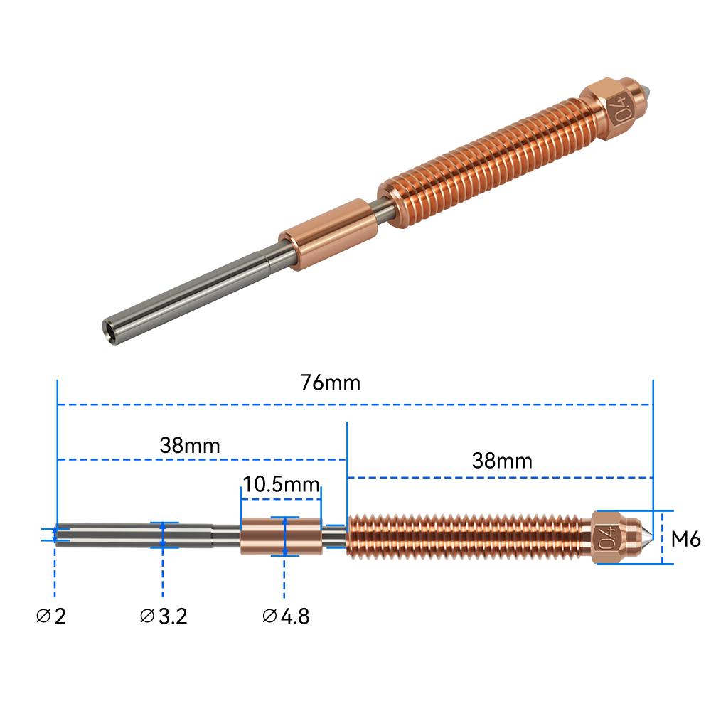 Einhorn-Hartstahldüse für Crea – Hotend 0.4Mm Bewertung und Preis