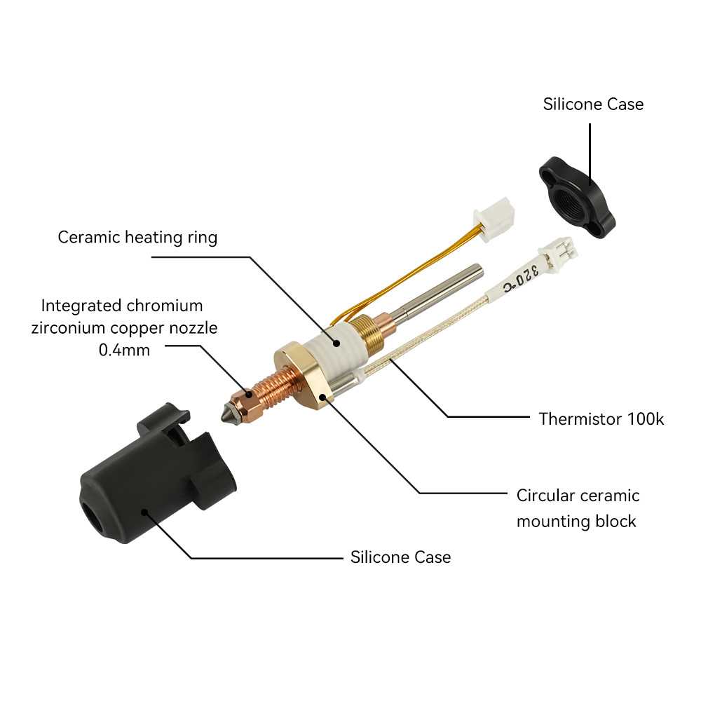 Für Creality K1C Hotend-Kit: S – High Flow Ceramic Hotend Bewertung und Preis